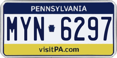 PA license plate MYN6297