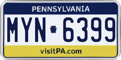 PA license plate MYN6399