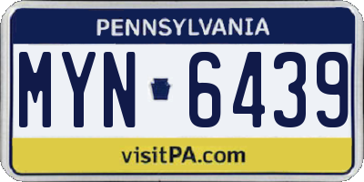 PA license plate MYN6439