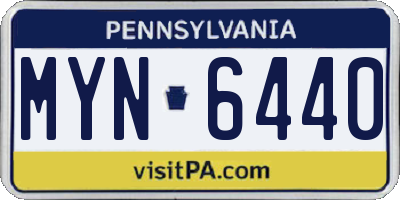 PA license plate MYN6440