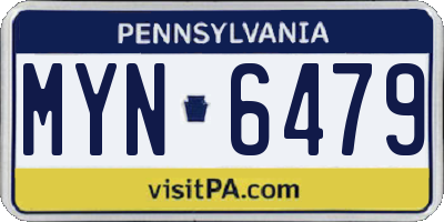 PA license plate MYN6479