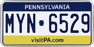 PA license plate MYN6529