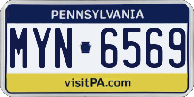 PA license plate MYN6569