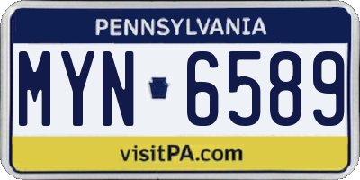 PA license plate MYN6589