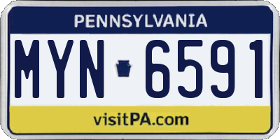 PA license plate MYN6591