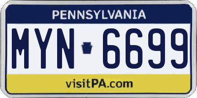 PA license plate MYN6699