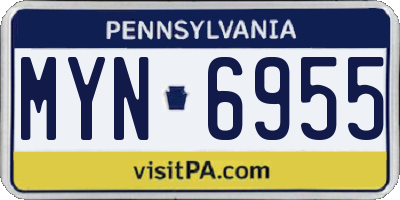 PA license plate MYN6955