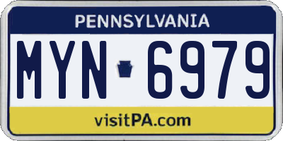 PA license plate MYN6979