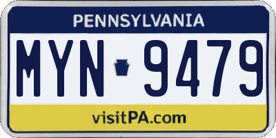 PA license plate MYN9479