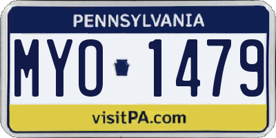 PA license plate MYO1479