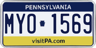 PA license plate MYO1569