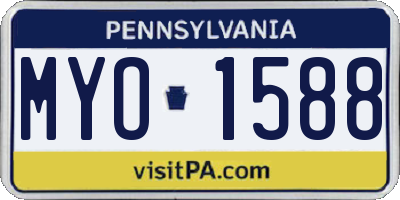 PA license plate MYO1588