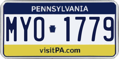 PA license plate MYO1779