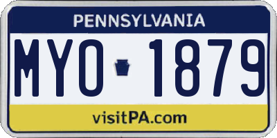 PA license plate MYO1879