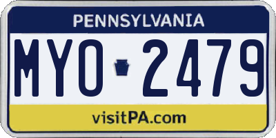PA license plate MYO2479