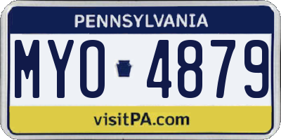 PA license plate MYO4879