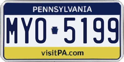 PA license plate MYO5199