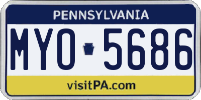 PA license plate MYO5686