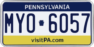 PA license plate MYO6057