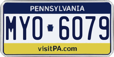 PA license plate MYO6079