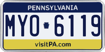 PA license plate MYO6119