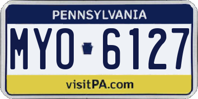 PA license plate MYO6127