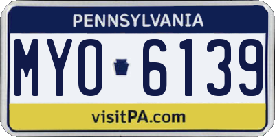 PA license plate MYO6139