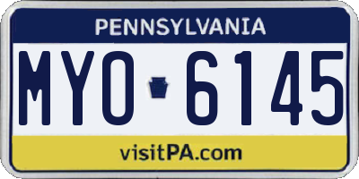 PA license plate MYO6145