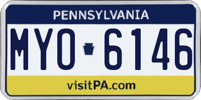 PA license plate MYO6146