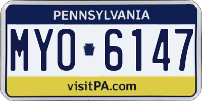 PA license plate MYO6147