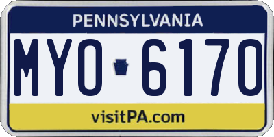 PA license plate MYO6170