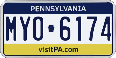 PA license plate MYO6174