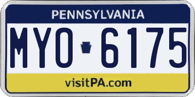 PA license plate MYO6175
