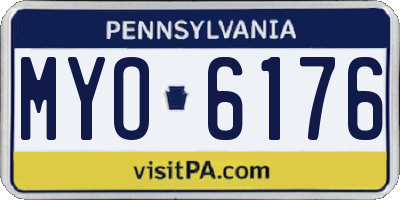 PA license plate MYO6176