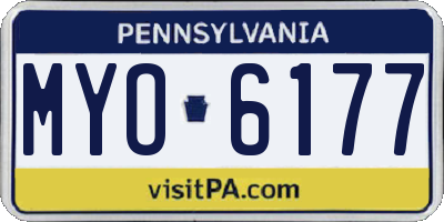 PA license plate MYO6177