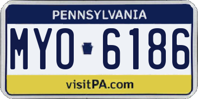PA license plate MYO6186