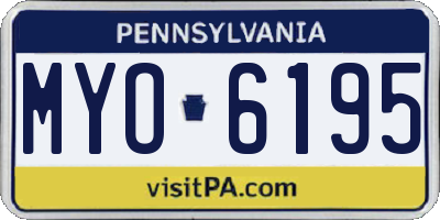 PA license plate MYO6195