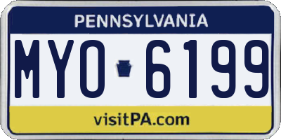 PA license plate MYO6199