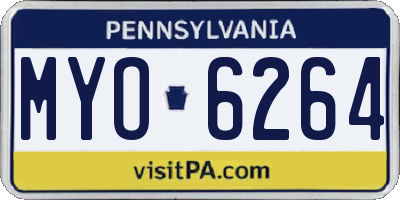 PA license plate MYO6264
