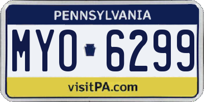 PA license plate MYO6299