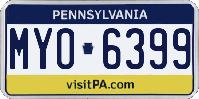PA license plate MYO6399