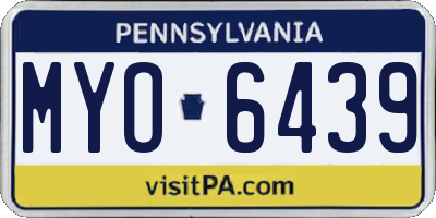 PA license plate MYO6439