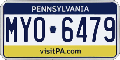 PA license plate MYO6479