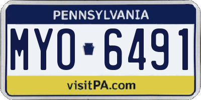 PA license plate MYO6491