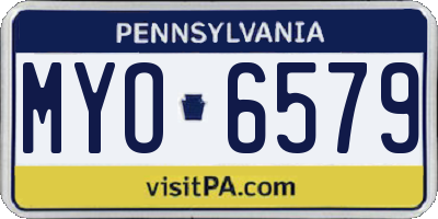 PA license plate MYO6579