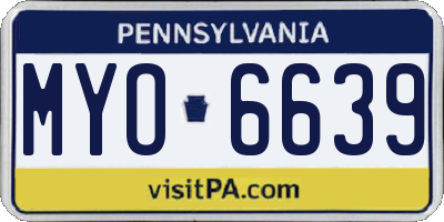PA license plate MYO6639