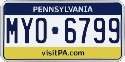 PA license plate MYO6799
