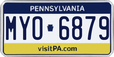 PA license plate MYO6879