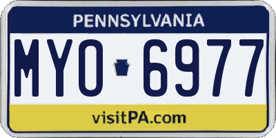 PA license plate MYO6977