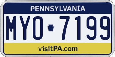 PA license plate MYO7199